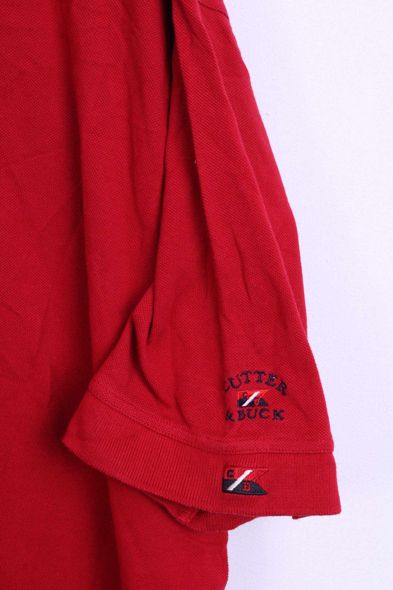 Cutter & Buck Mens XL Polo Shirt Red Cotton Top Jersey Big & Tall - RetrospectClothes