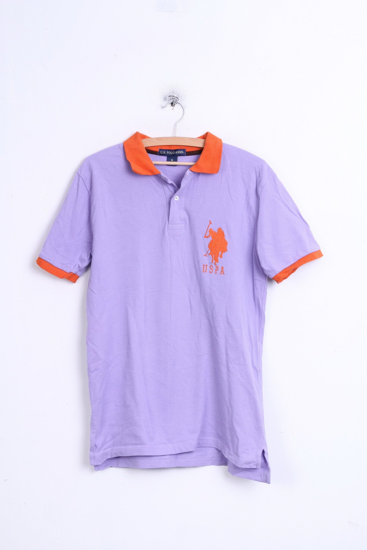 U.S. Polo Assn Mens M Polo Shirt Purple Cotton