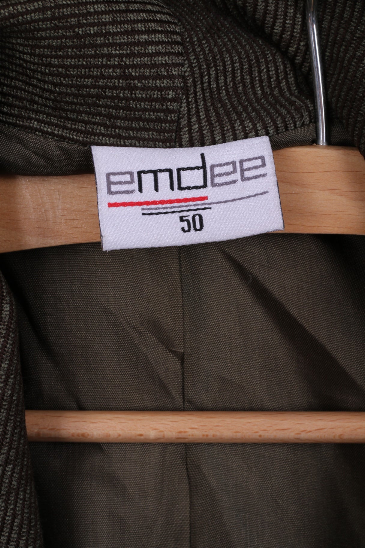 Emdee Women 24 50 Vest Brown Green Full Zipper Pocket Vintage Bodywarmer