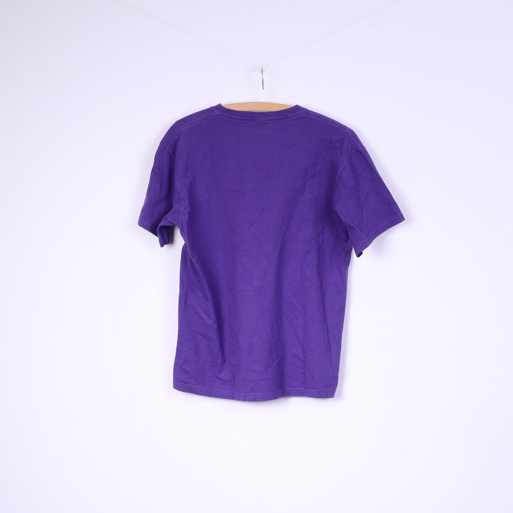 Fruit Of the Loom Surf Style Clear Water Beach Hommes M T-Shirt Graphique Coton Violet Col Rond 