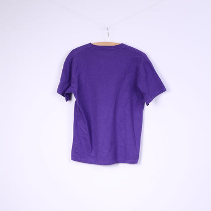 Fruit Of the Loom Surf Style Clear Water Beach Mens M T-Shirt Graphic Cotton Purple Crew Neck