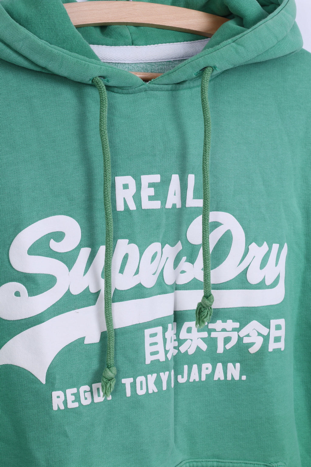 Felpa da uomo M Jumper Superdry con cappuccio in cotone verde