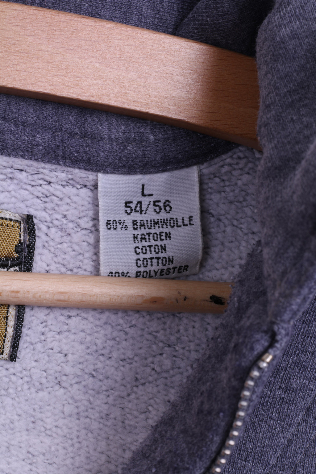 Central Park Mens L Classic Sweatshirt Authentic Zip Neck Cotton Top - RetrospectClothes