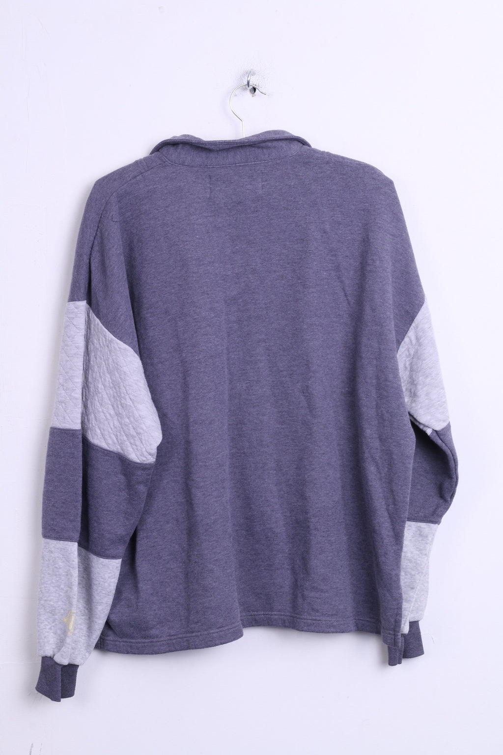 Central Park Mens L Classic Sweatshirt Authentic Zip Neck Cotton Top - RetrospectClothes