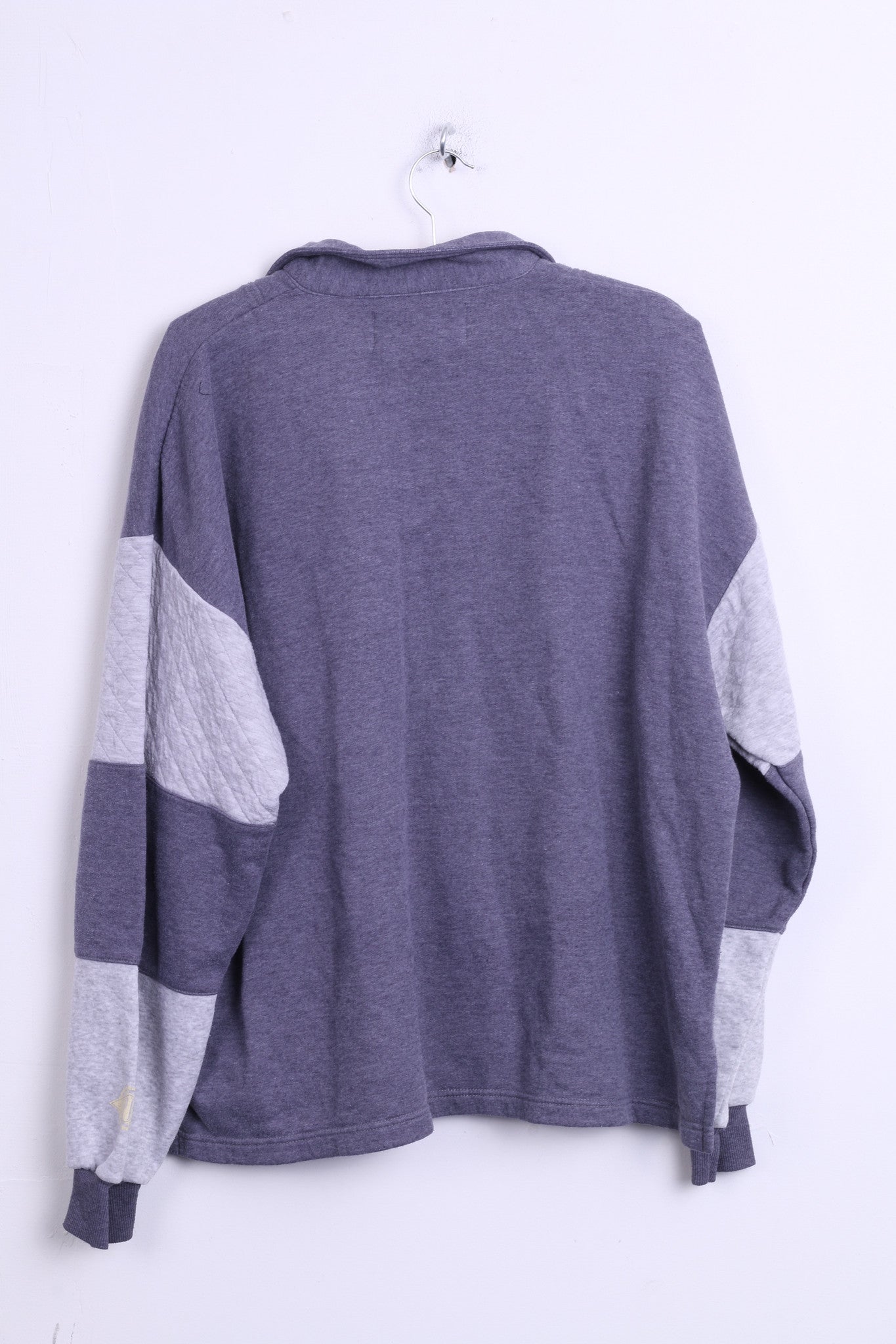 Central Park Mens L Classic Sweatshirt Authentic Zip Neck Cotton Top - RetrospectClothes