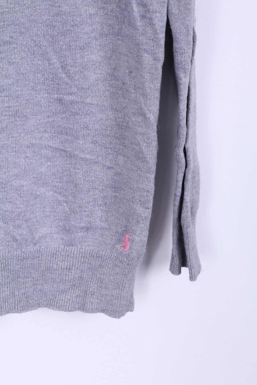 Joules Knitwear Femme 14 XL Pull Col V Pull Gris Coton