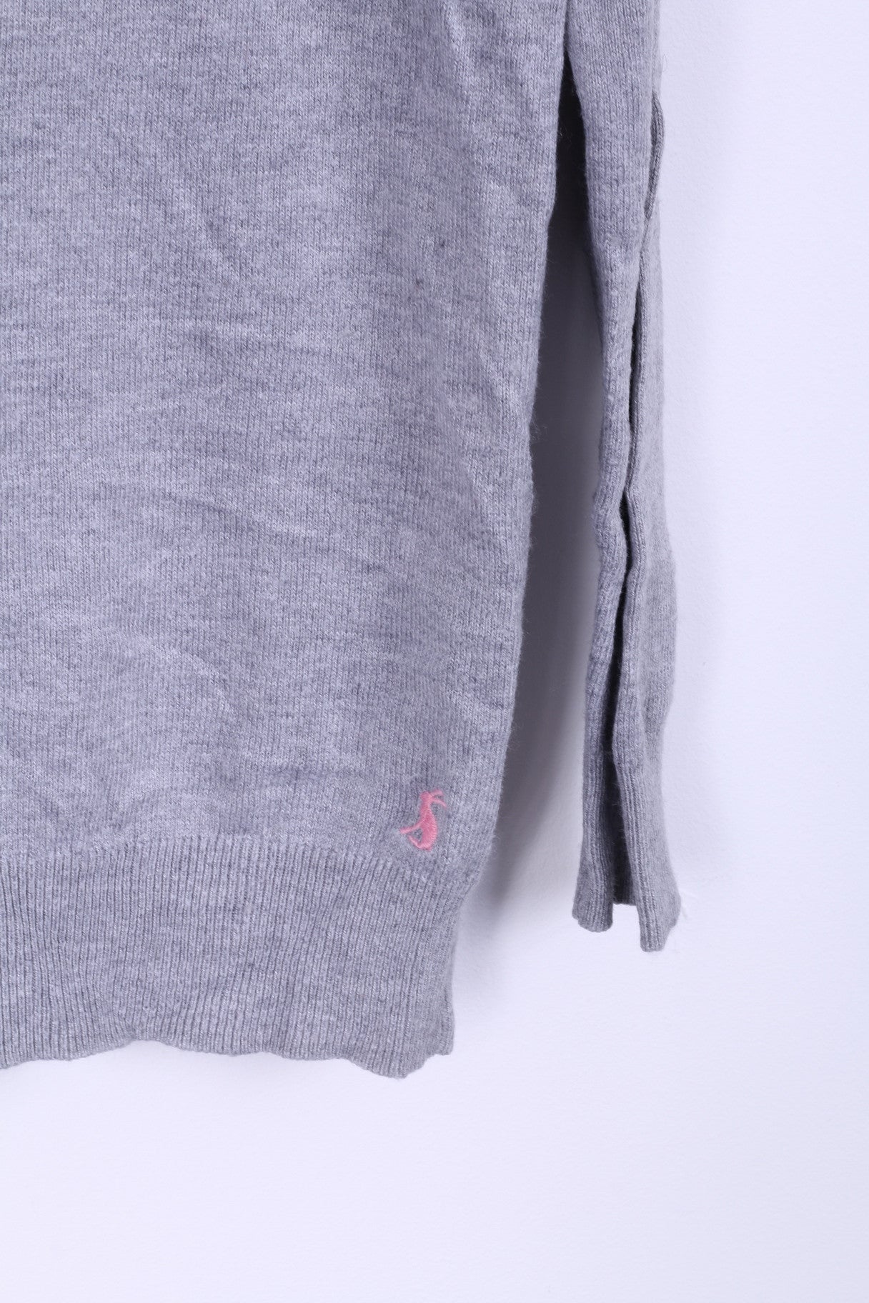 Joules Knitwear Femme 14 XL Pull Col V Pull Gris Coton