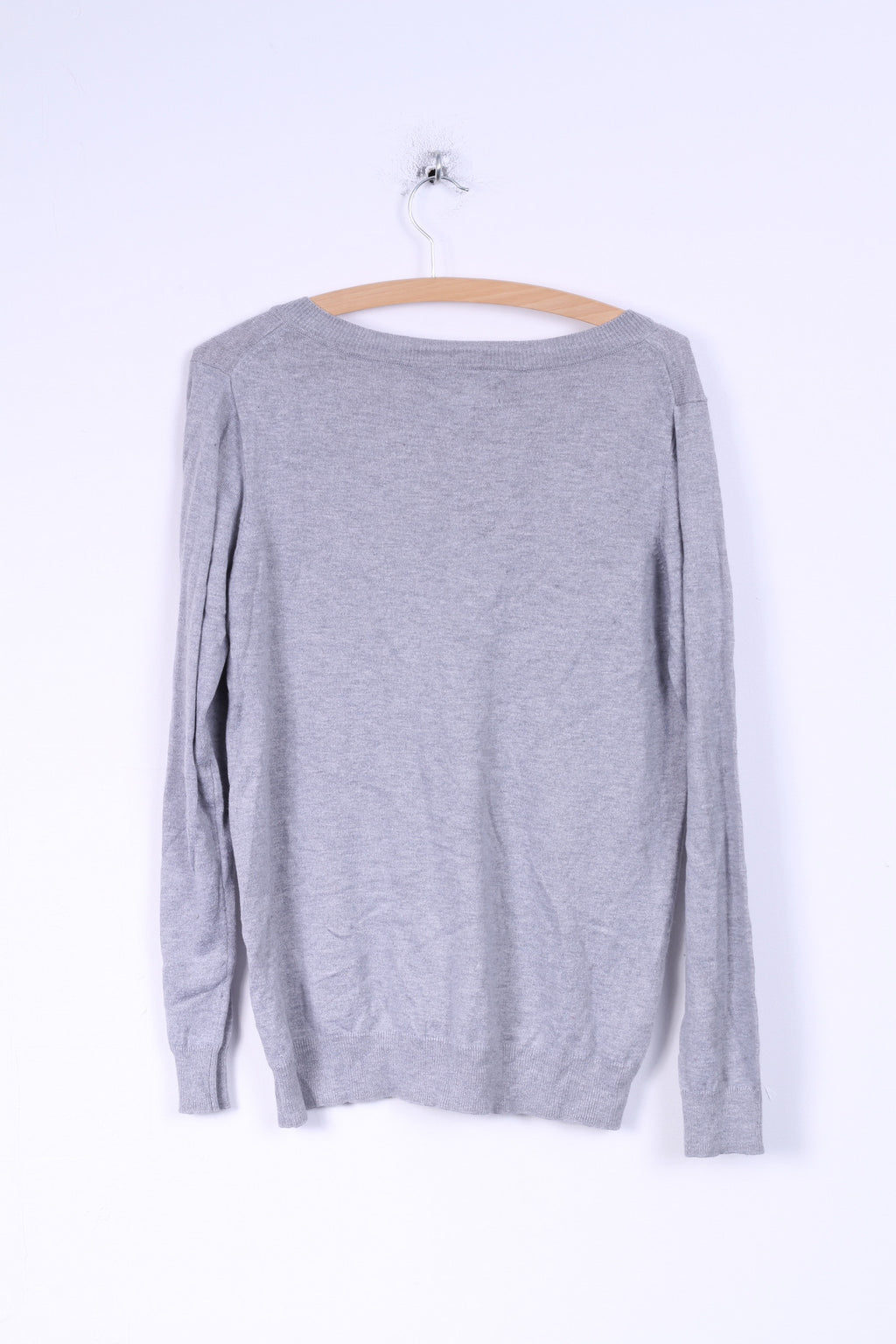 Joules Knitwear Femme 14 XL Pull Col V Pull Gris Coton
