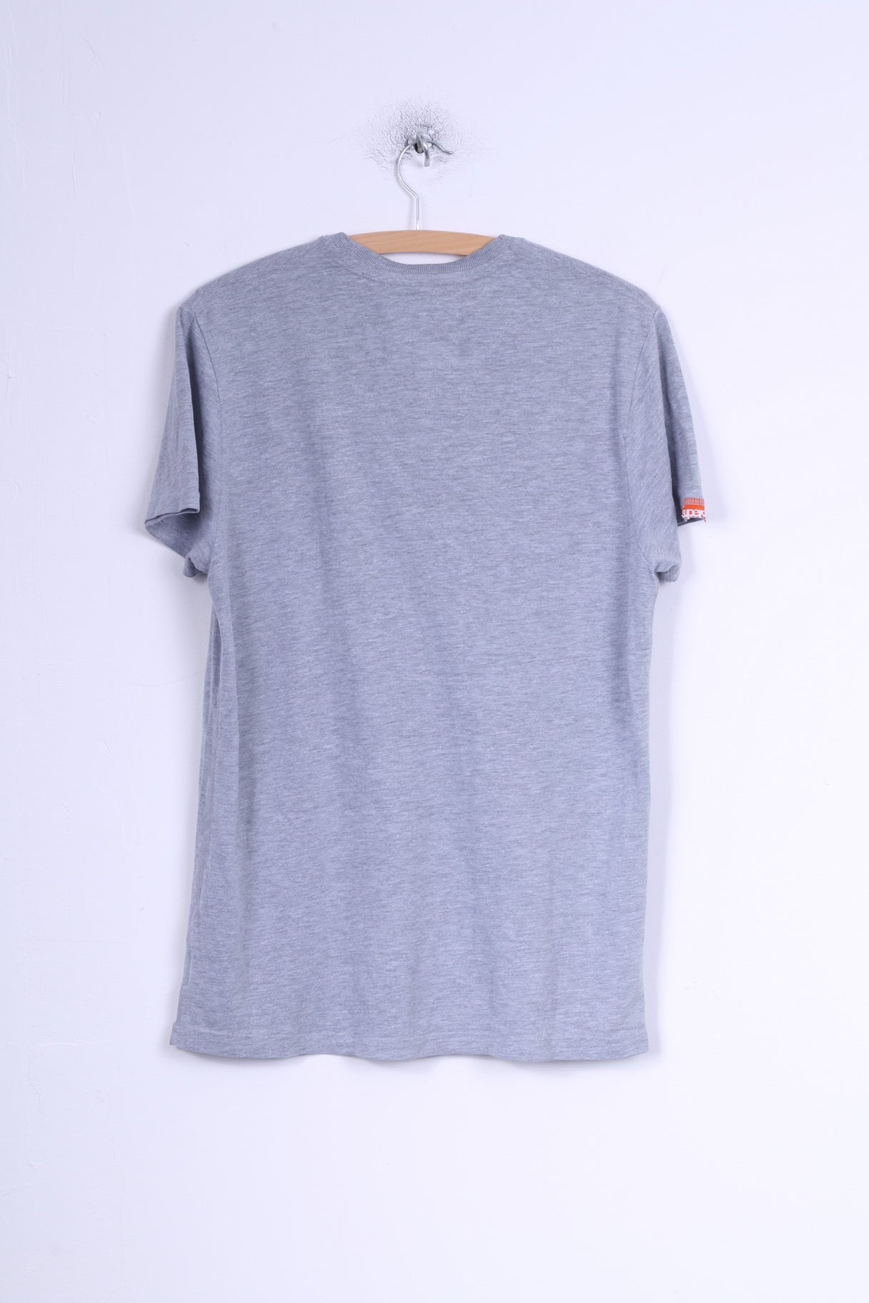 Superdry Homme L T-Shirt Tokyo Motor Oil Graohic Haut en Coton Ras du Cou Délavé