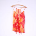 Michaela Louisa London Débardeur pour femme 16 L Orange Viscose Chemise d'été romantique