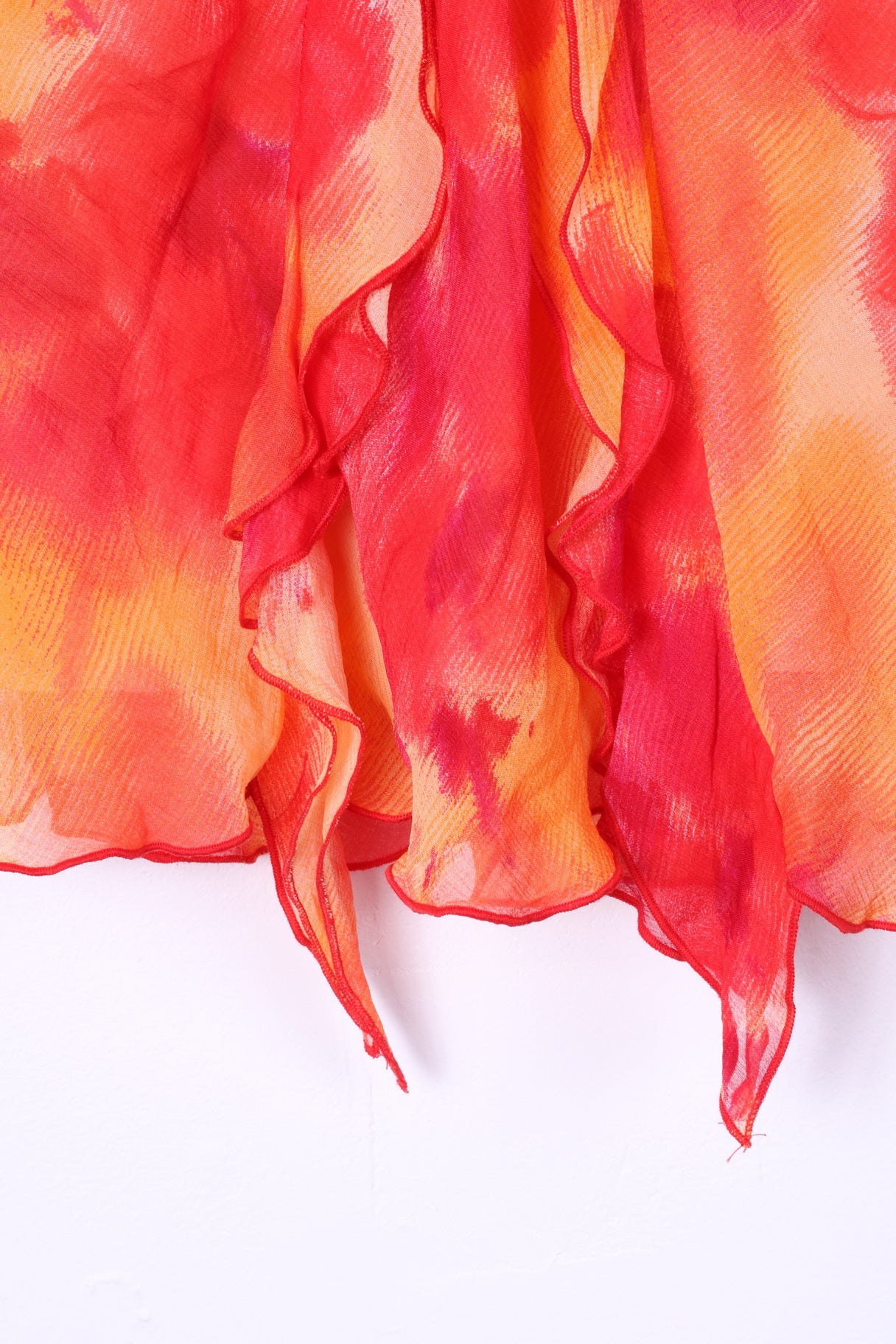 Michaela Louisa London Womens 16 L Tank Top Orange Viscose Romantic Summer Shirt