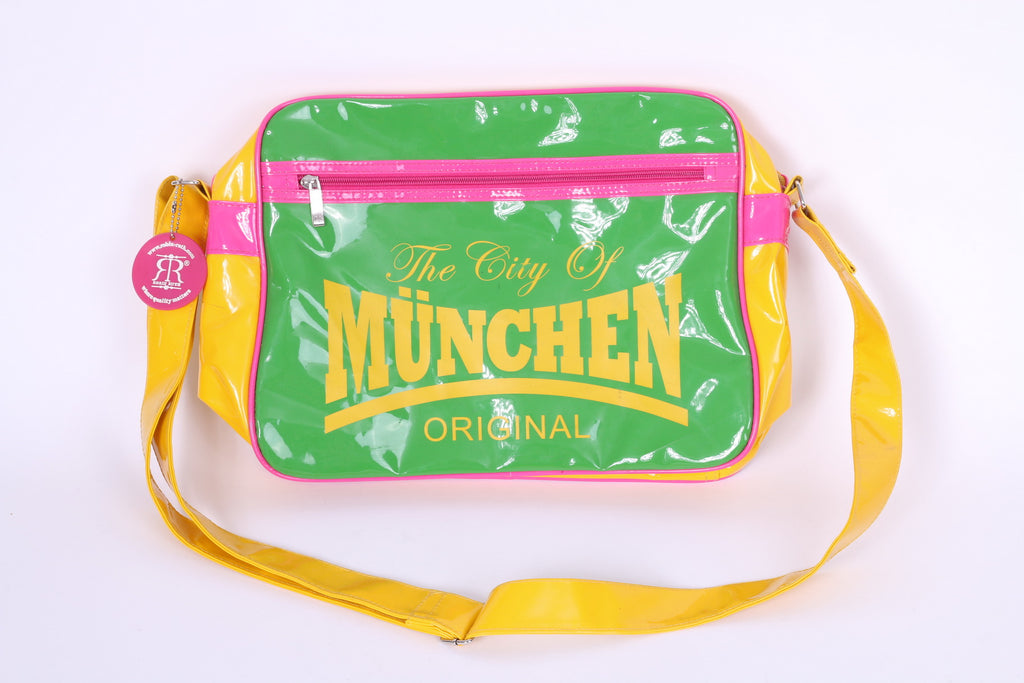 Robin Ruth Shoulder Messanger Bag Green PVC City Of Munchen Retro