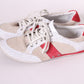 Armani Jeans Mens 9.5 44 Shoes Beige Detailed Sneakers Leather Trainer