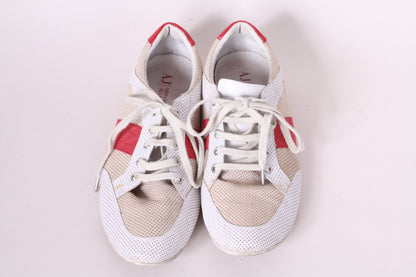 Armani Jeans Uomo 9.5 44 Scarpe Sneakers beige dettagliate Sneaker in pelle
