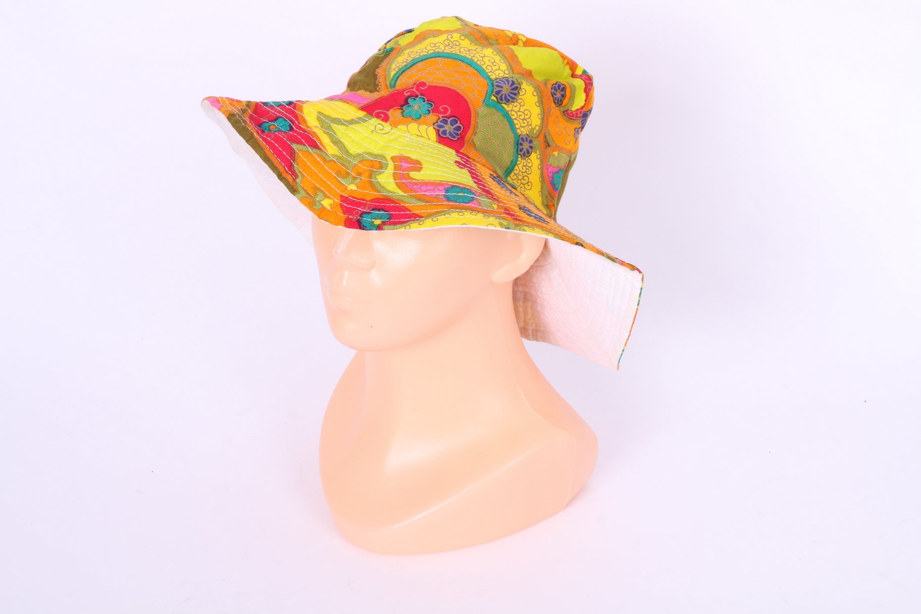 Womens Girls Wide Brim Cotton Summer Sun Hat Multi Color Beach