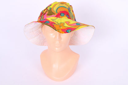 Chapeau de soleil d'été en coton à large bord pour femmes et filles, plage multicolore