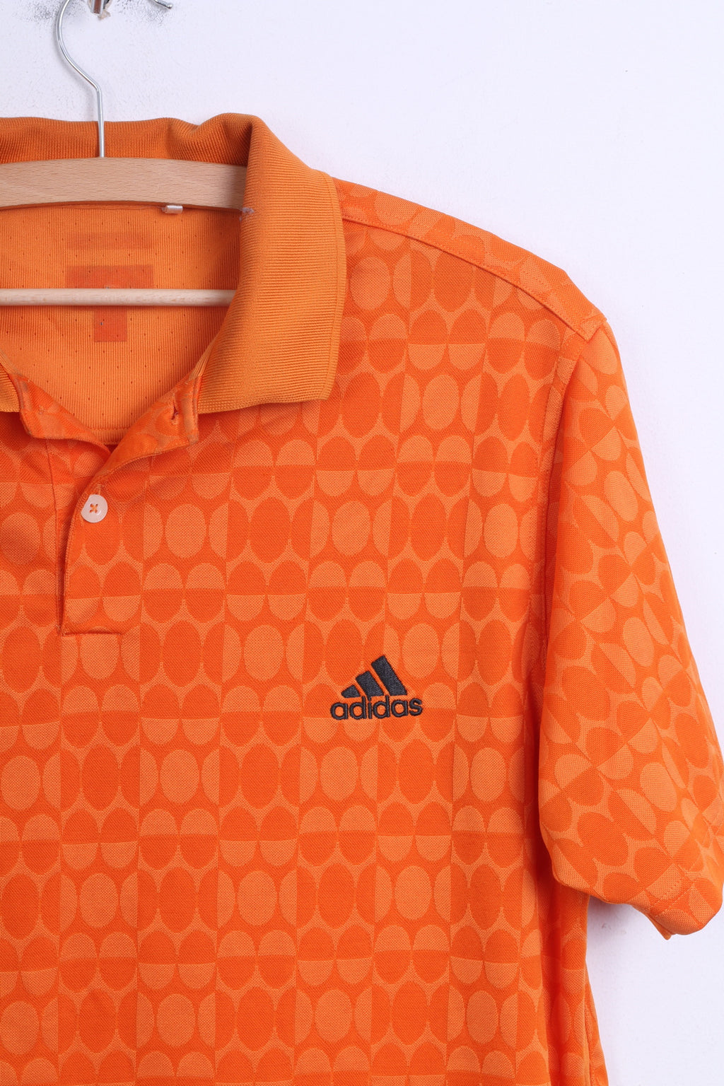 Adidas Mens M Polo Shirt Orange Sport Training - RetrospectClothes