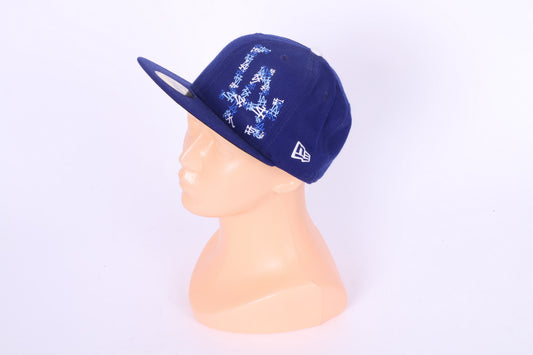 Casquette de baseball New Era 59 Fifty 7 pour hommes en laine bleue La Dodgers