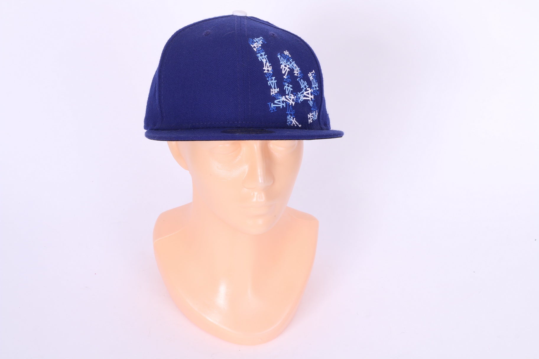 Casquette de baseball New Era 59 Fifty 7 pour hommes en laine bleue La Dodgers