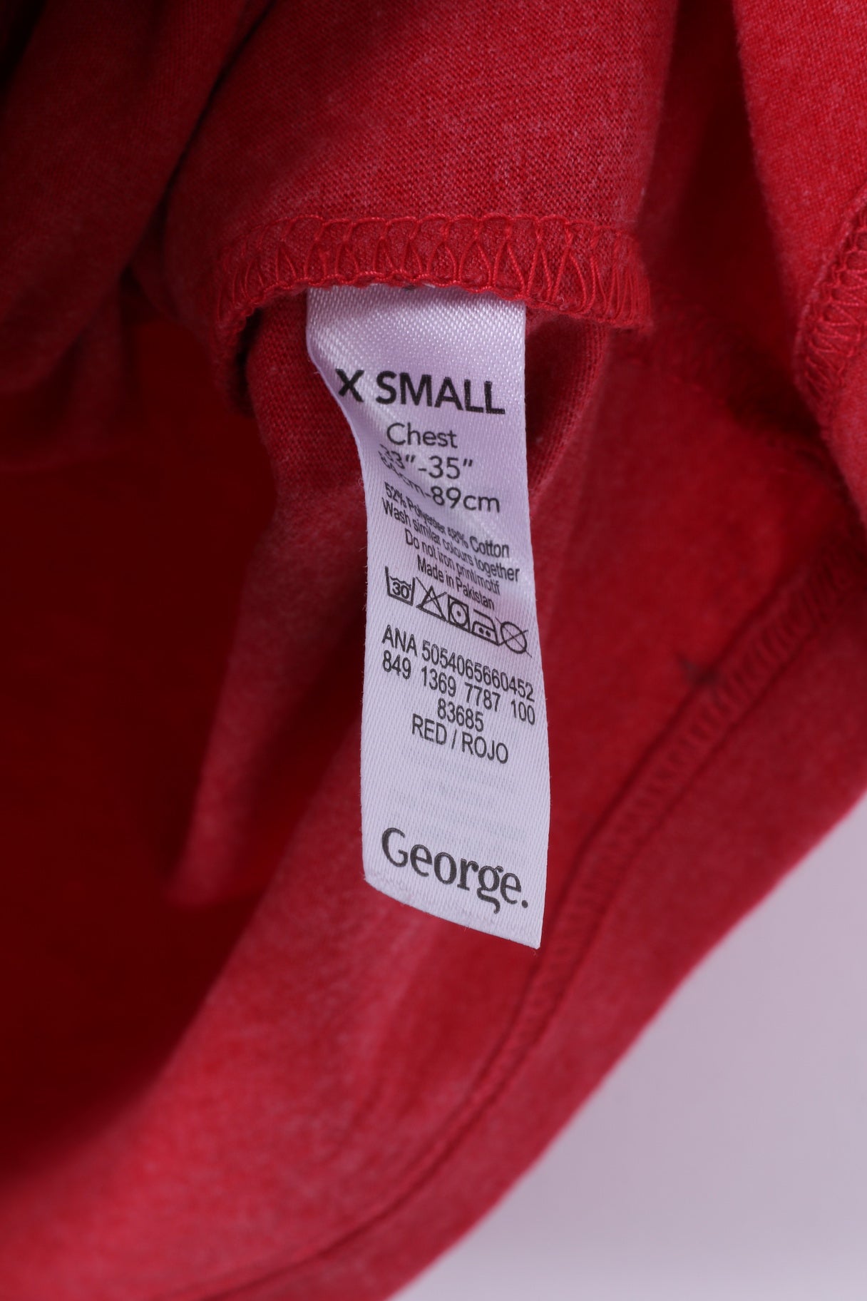 George T-shirt XS à col rond en coton graphique Coca Cola pour femme Rouge