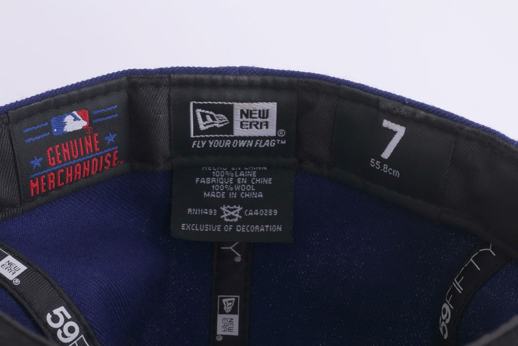 Casquette de baseball New Era 59 Fifty 7 pour hommes en laine bleue La Dodgers