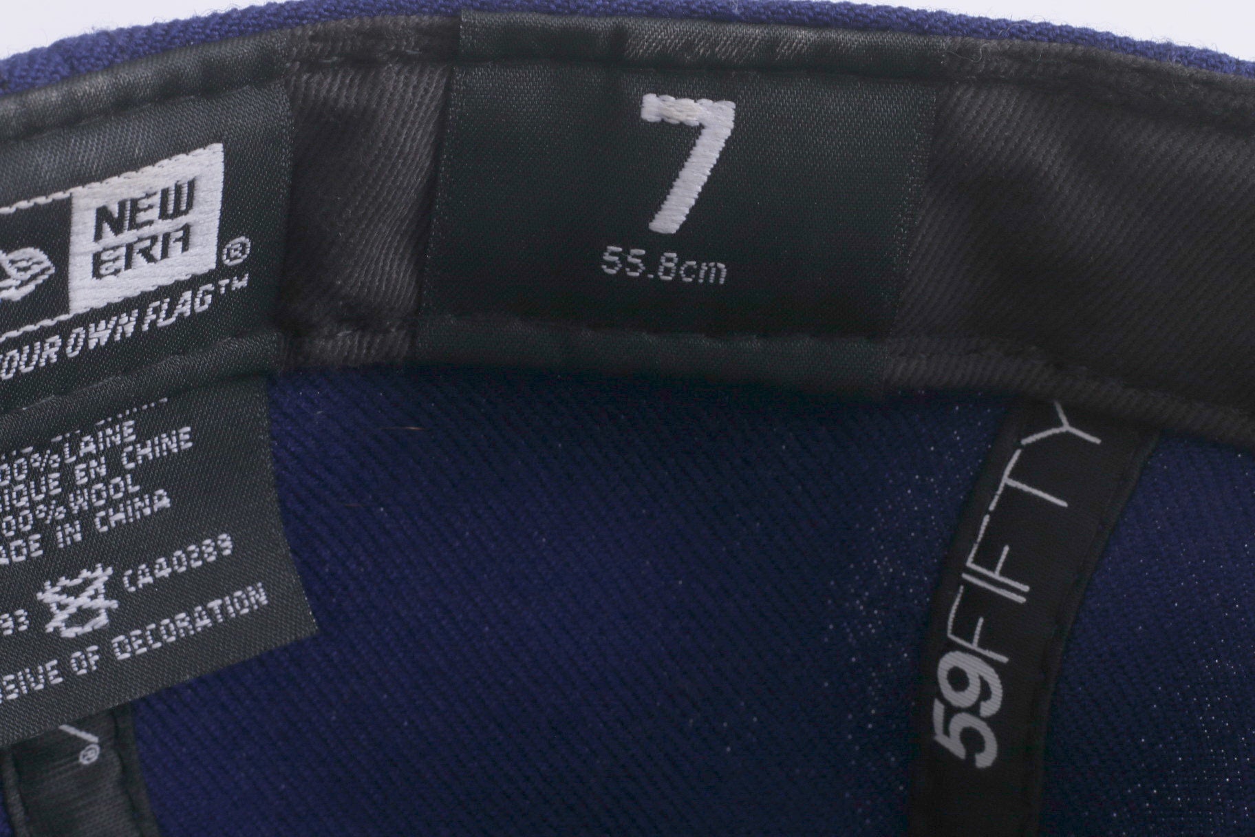 Casquette de baseball New Era 59 Fifty 7 pour hommes en laine bleue La Dodgers