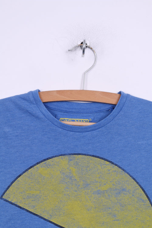 Camicia Grapic da uomo di Cedar Wood State Pac-Man blu girocollo in cotone