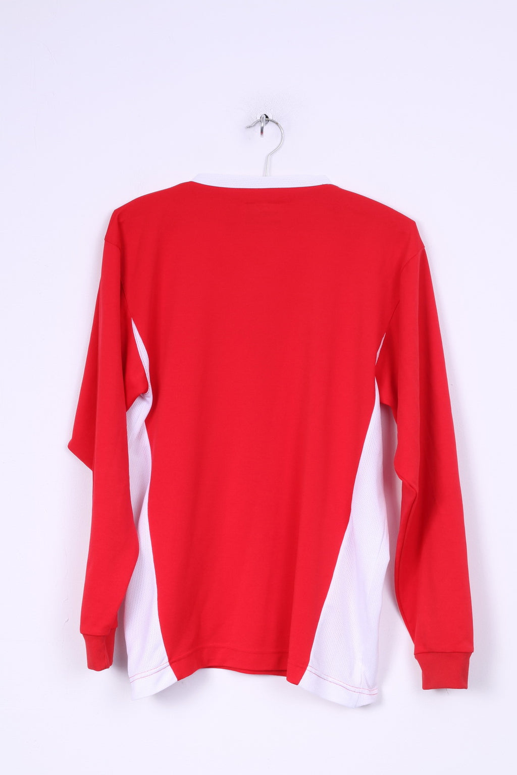 Maglia Puma da uomo a maniche lunghe M rossa sportiva con scollo a V. Top da allenamento