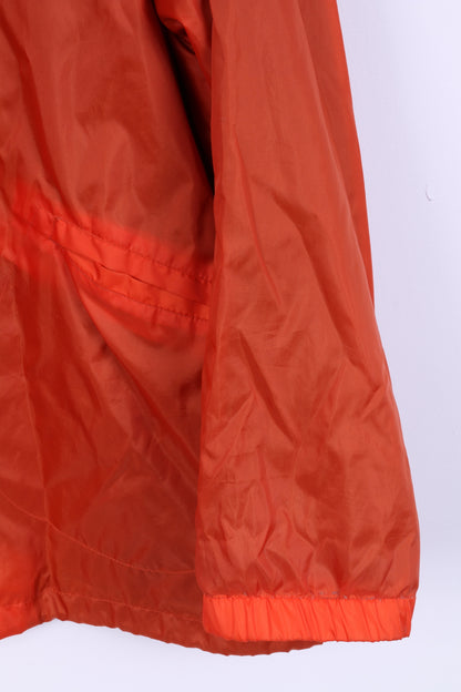Authentic Style Mens M  Jacket Nylon Waterproof Nylon Orange