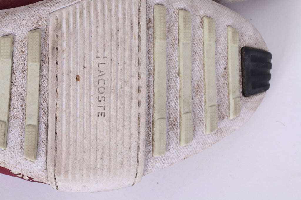 Lacoste Womens 39.5 UK 6 Shoes Burgundy Trainers Flowers