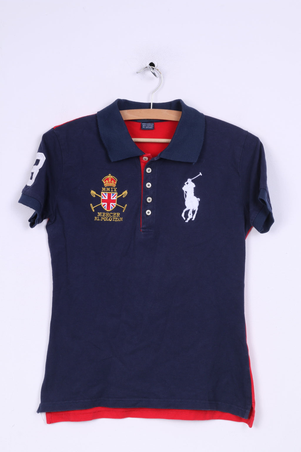 Polo Ralph Lauren da ragazzo XL 12-14 anni Top a maniche corte in cotone blu scuro