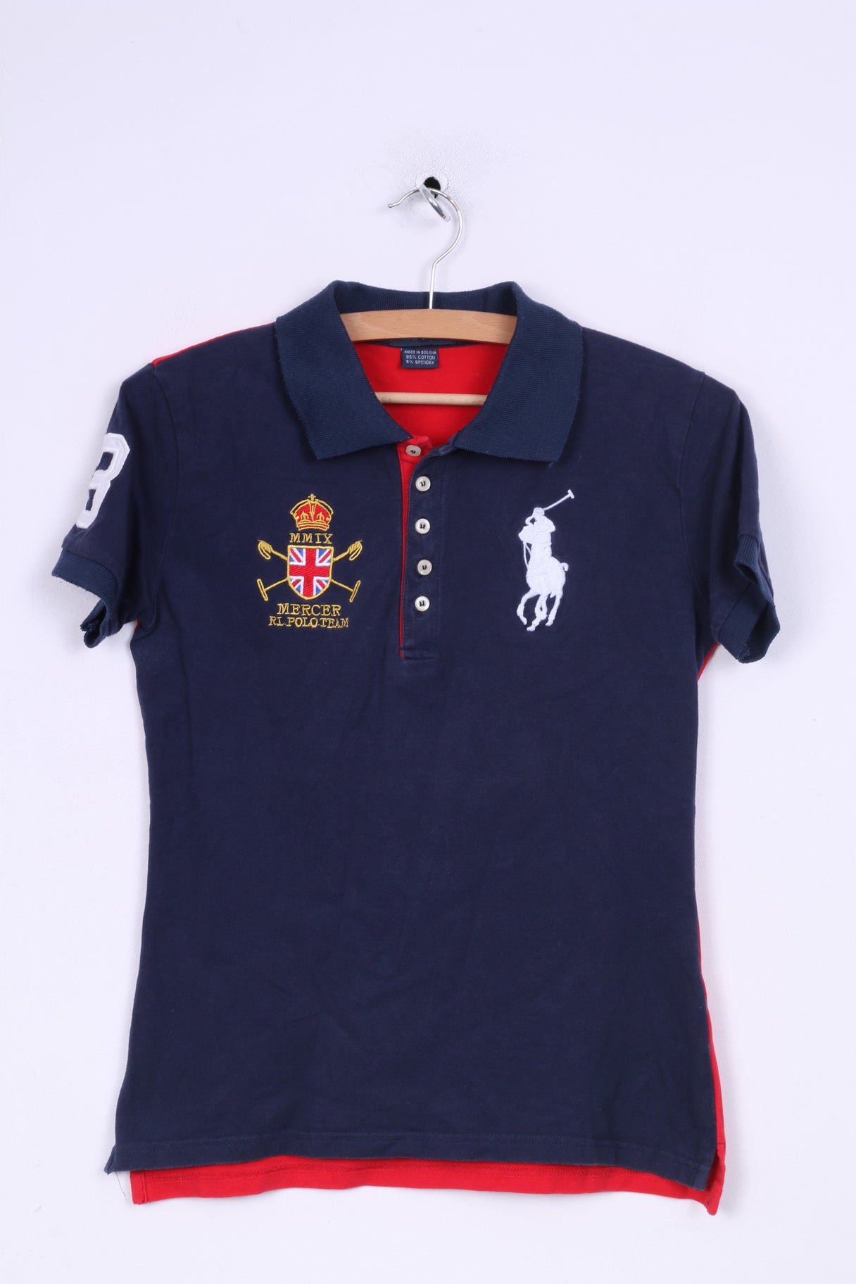 Polo Ralph Lauren da ragazzo XL 12-14 anni Top a maniche corte in cotone blu scuro