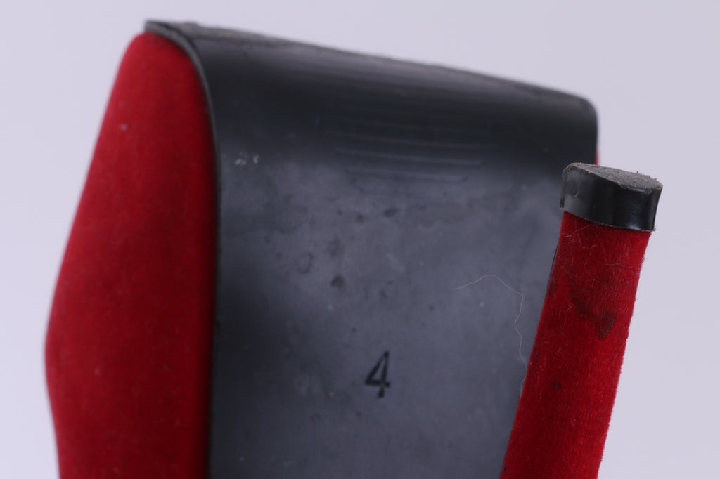 Deep 7 Womens UK 4 37 Heels Red Suede Platform Pumps Slip On Shoes Party