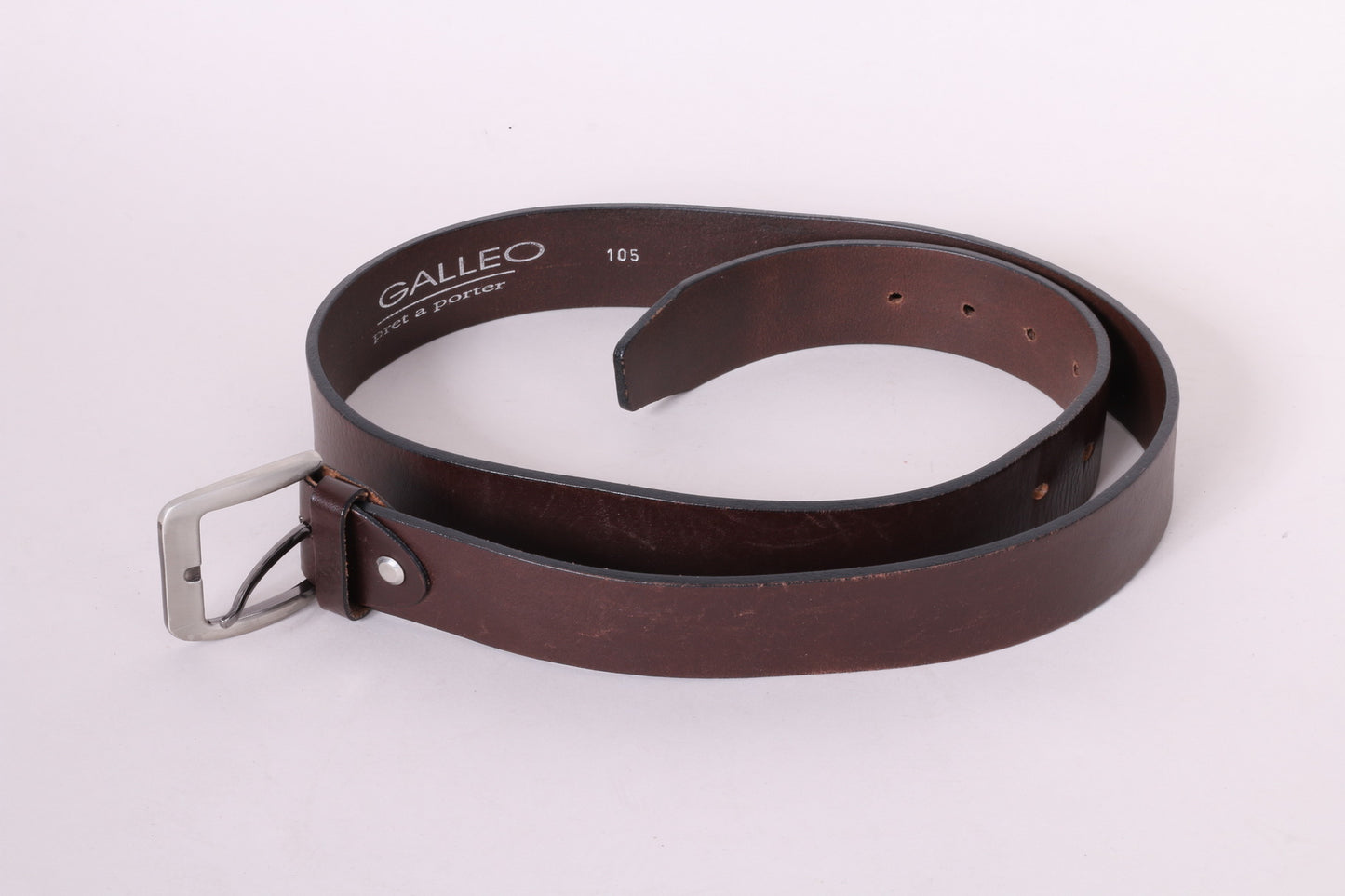 Galleo pret a porter Mens 105 Belt Brown Leather Classic