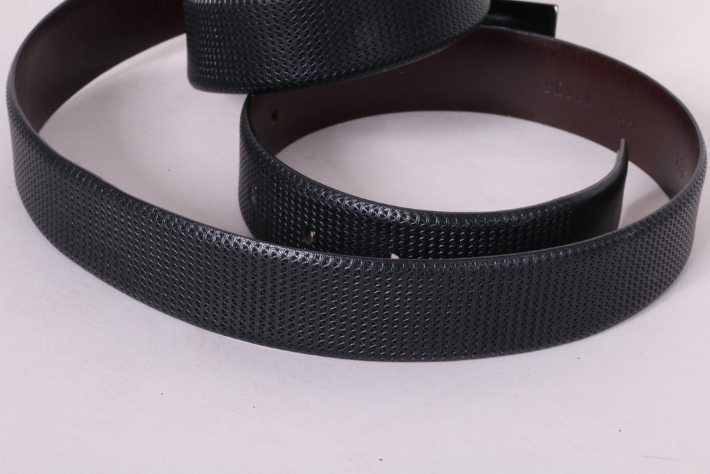 PETEK Mens 120 Leather Belt Black Classic Made in Italy 41" Waist