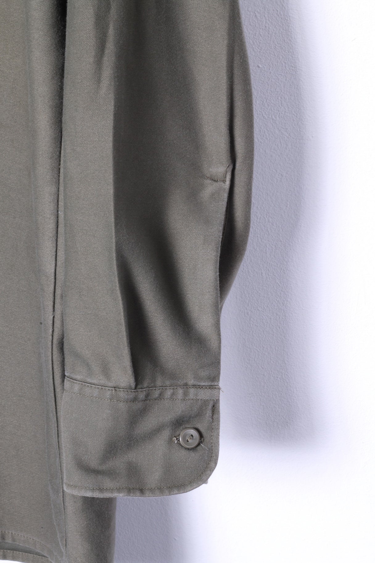 Rawe Rheda Uomo 41/42 M/L Camicia Casual Verde Militare Germania Esercito Top