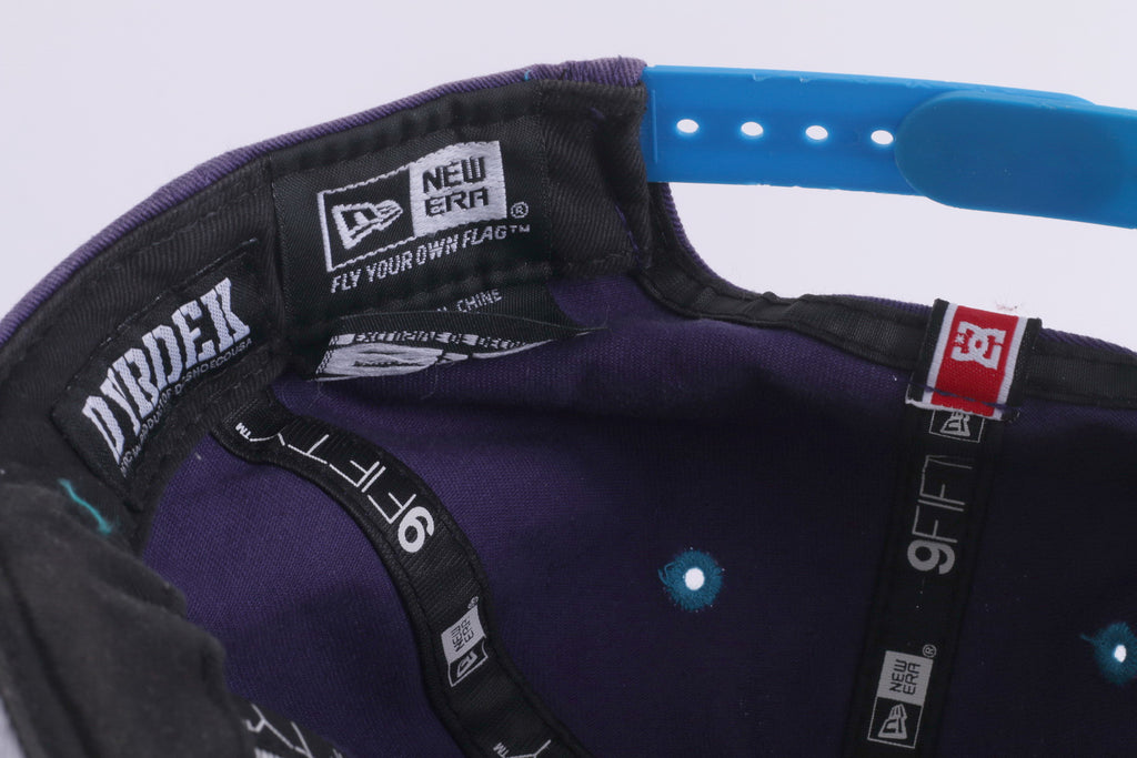 New Era 9 Fifty Mens One Size Cap DC Shoe Baseball Hat Purple Signed Snapback