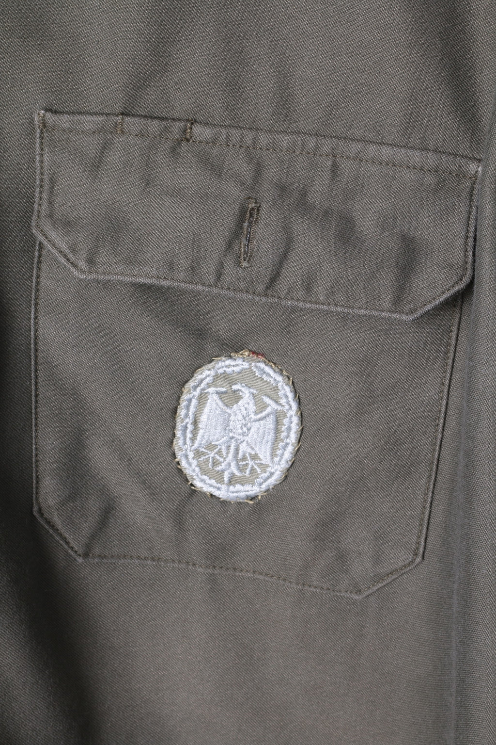 Rawe Rheda Uomo 41/42 M/L Camicia Casual Verde Militare Germania Esercito Top