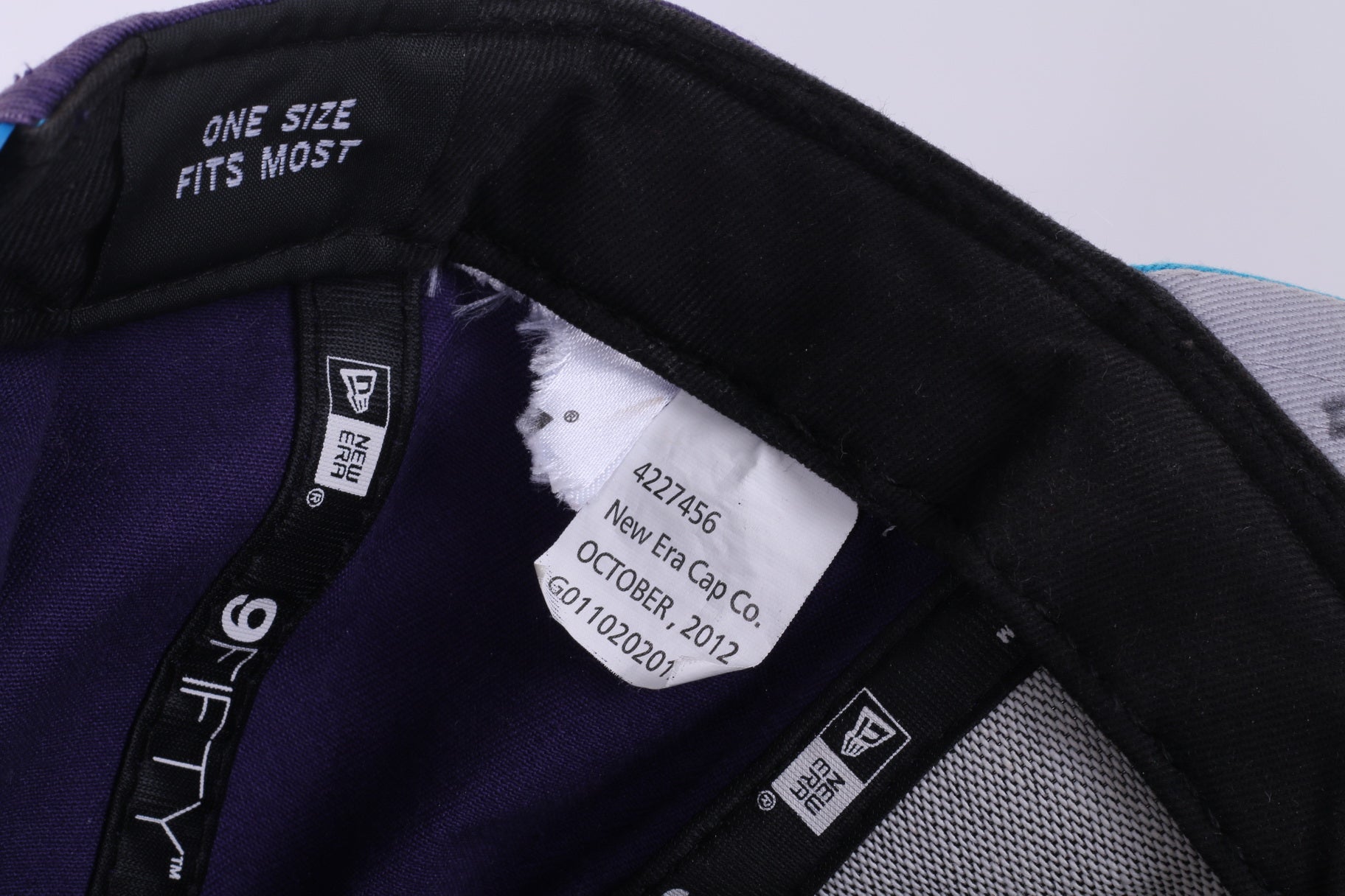 New Era 9 Fifty Mens One Size Cap DC Shoe Baseball Hat Purple Signed Snapback