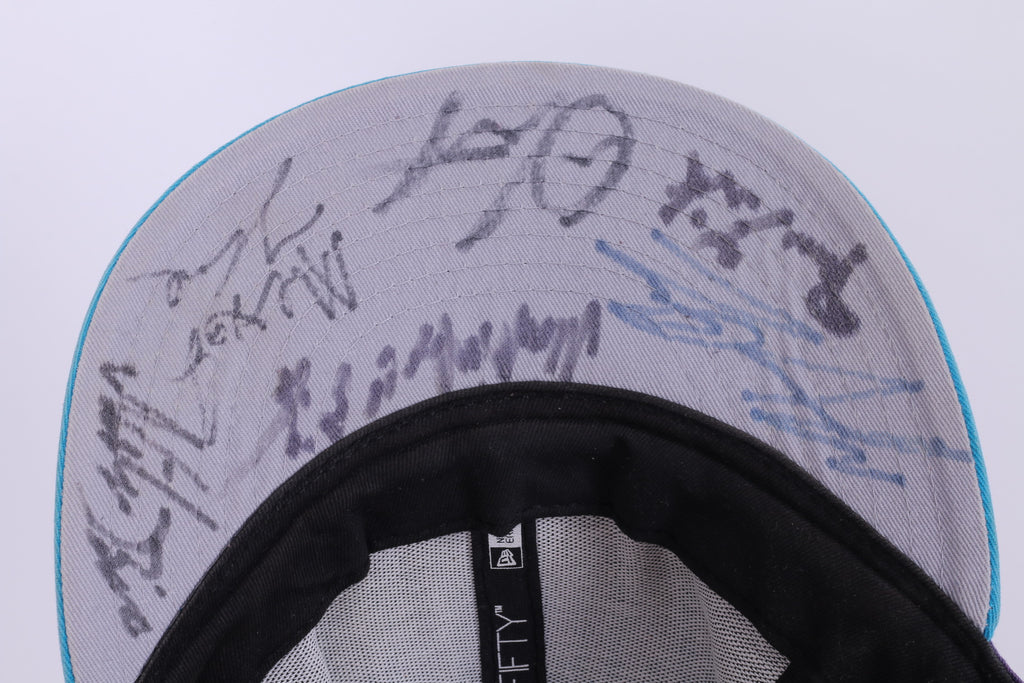 New Era 9 Fifty Mens One Size Cap DC Shoe Baseball Hat Purple Signed Snapback