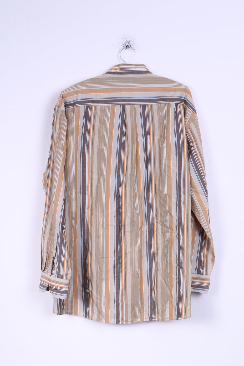 McKay Mens XL 43/44 Casual Shirt Striped Button Down Collar Multi Cotton Long Sleeve