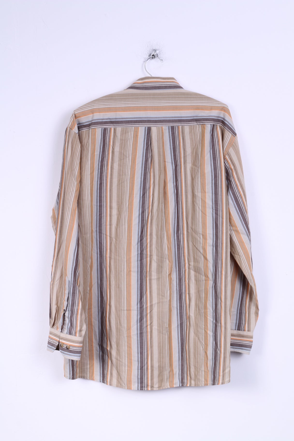 McKay Mens XL 43/44 Casual Shirt Striped Button Down Collar Multi Cotton Long Sleeve