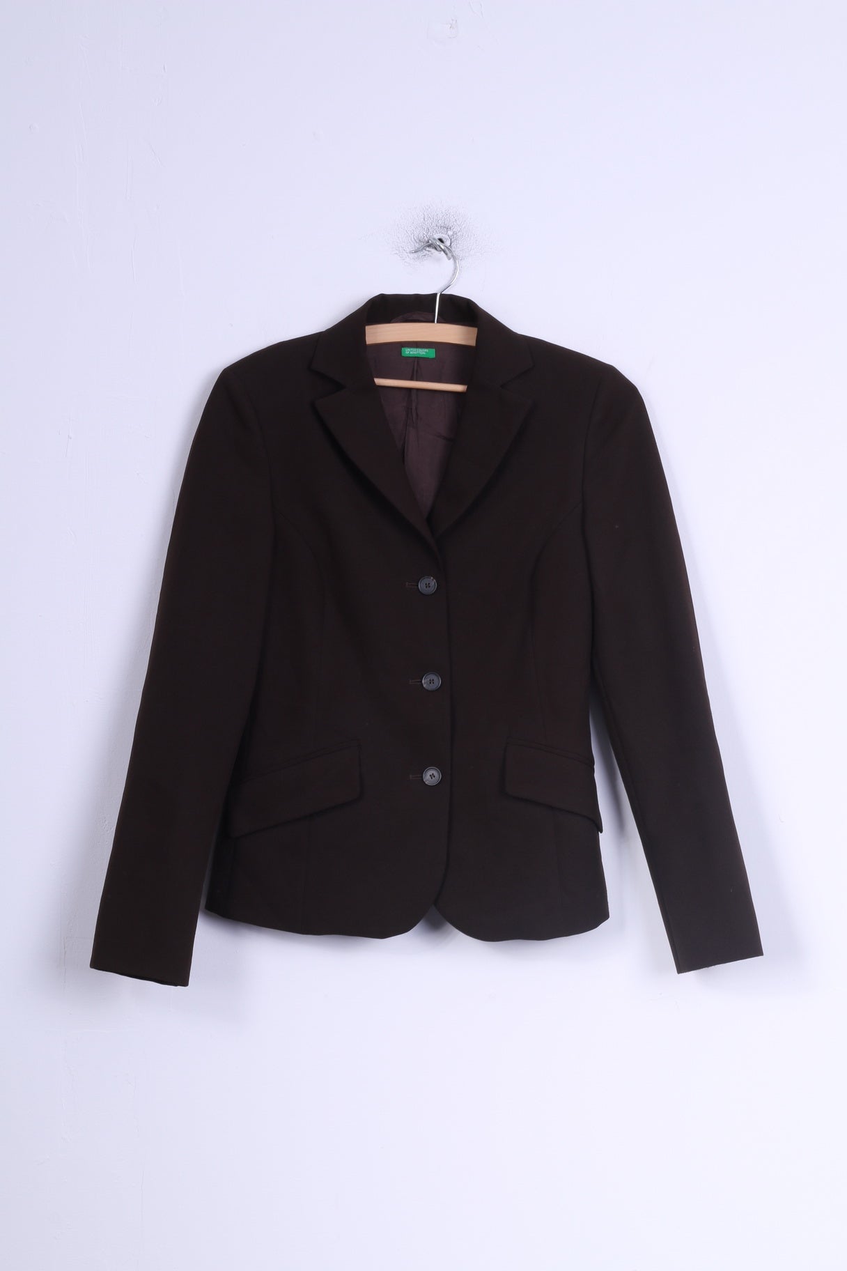 United Colors Of Benetton Womens 40 XS Jacket Brown Single Breasted Blazer