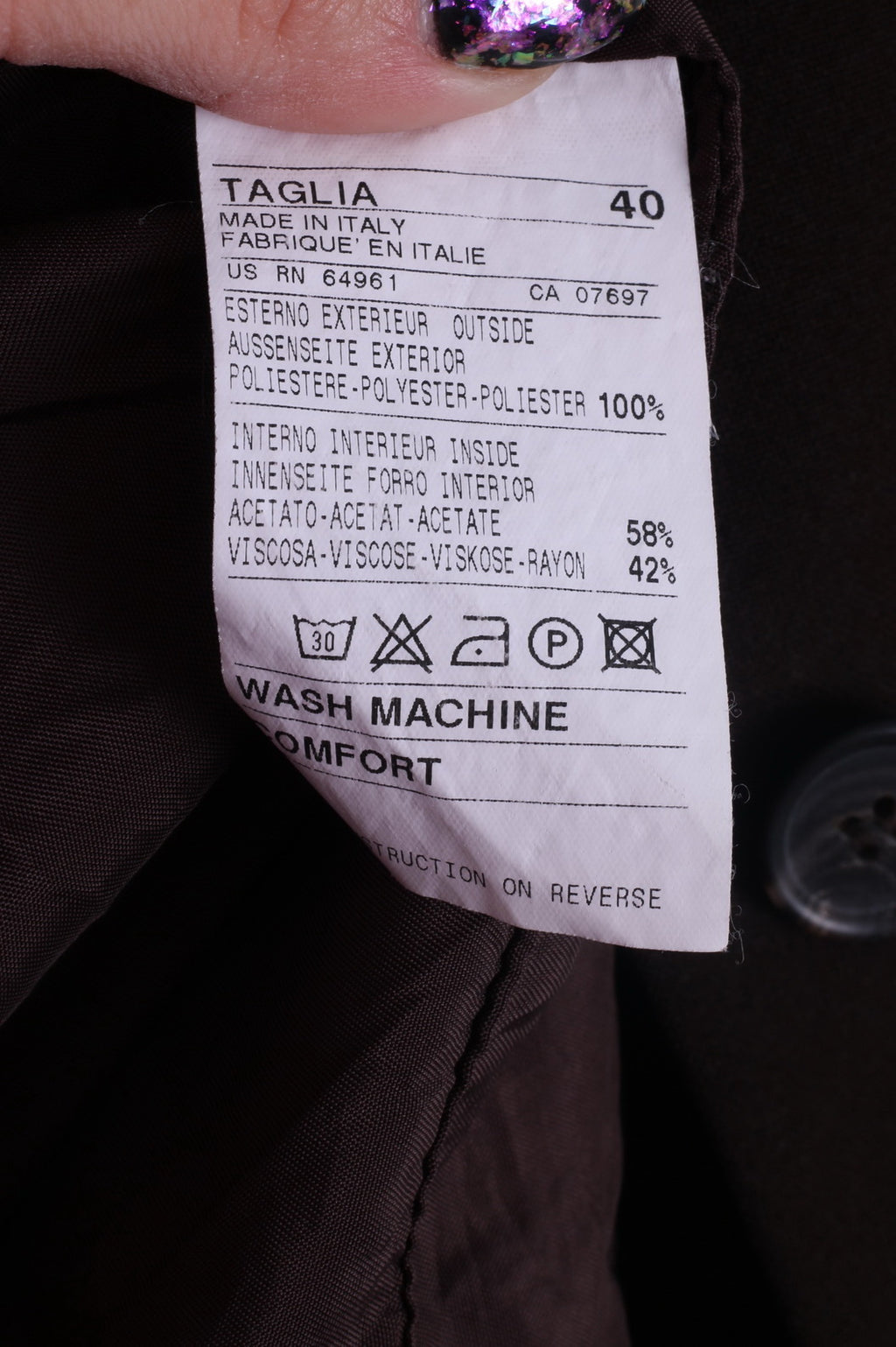 Giacca United Colors Of Benetton da donna 40 XS Blazer monopetto marrone