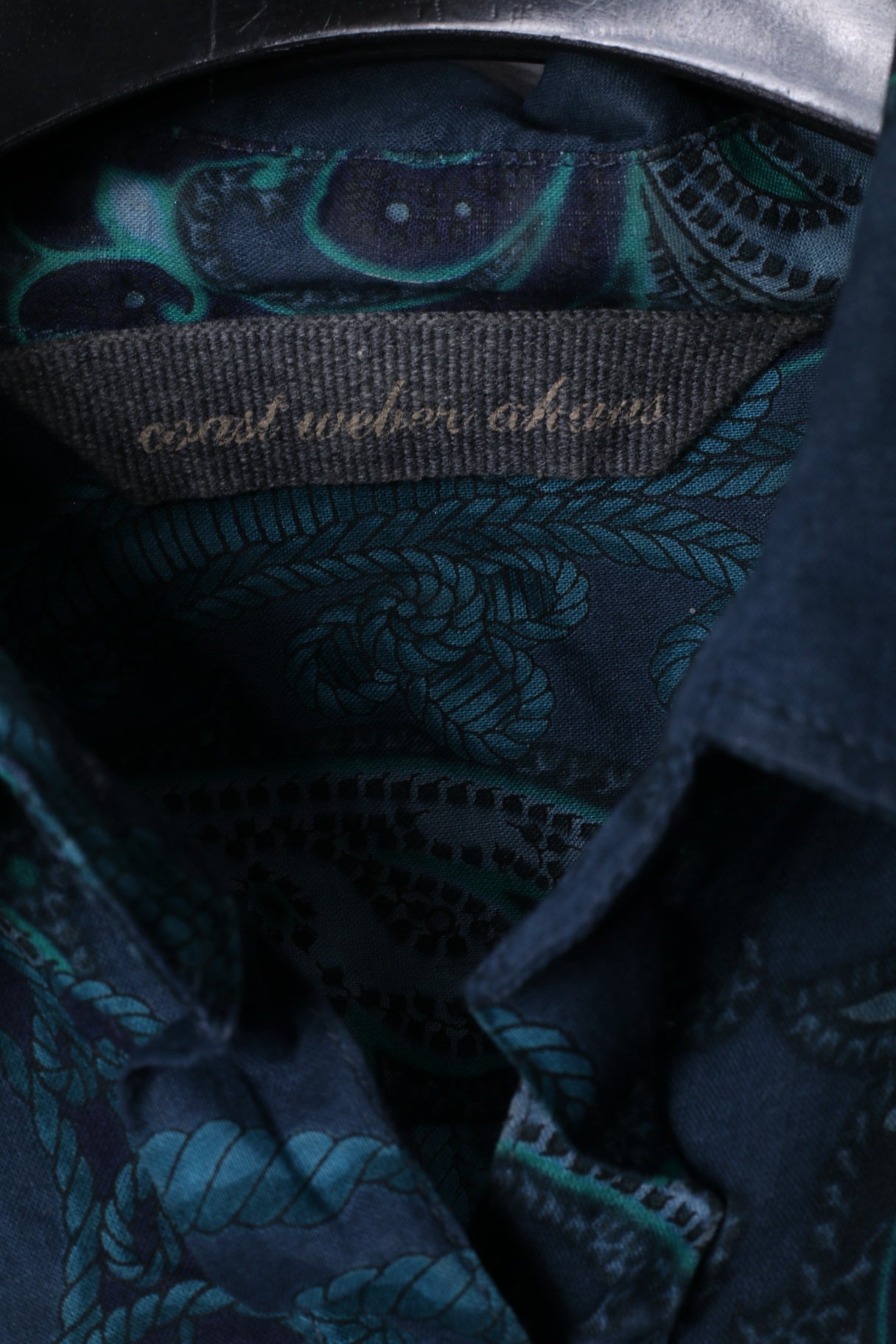 Coast Weber & Ahaus Women 44 S Casual Shirt Navy Cotton Thin Material Paisley