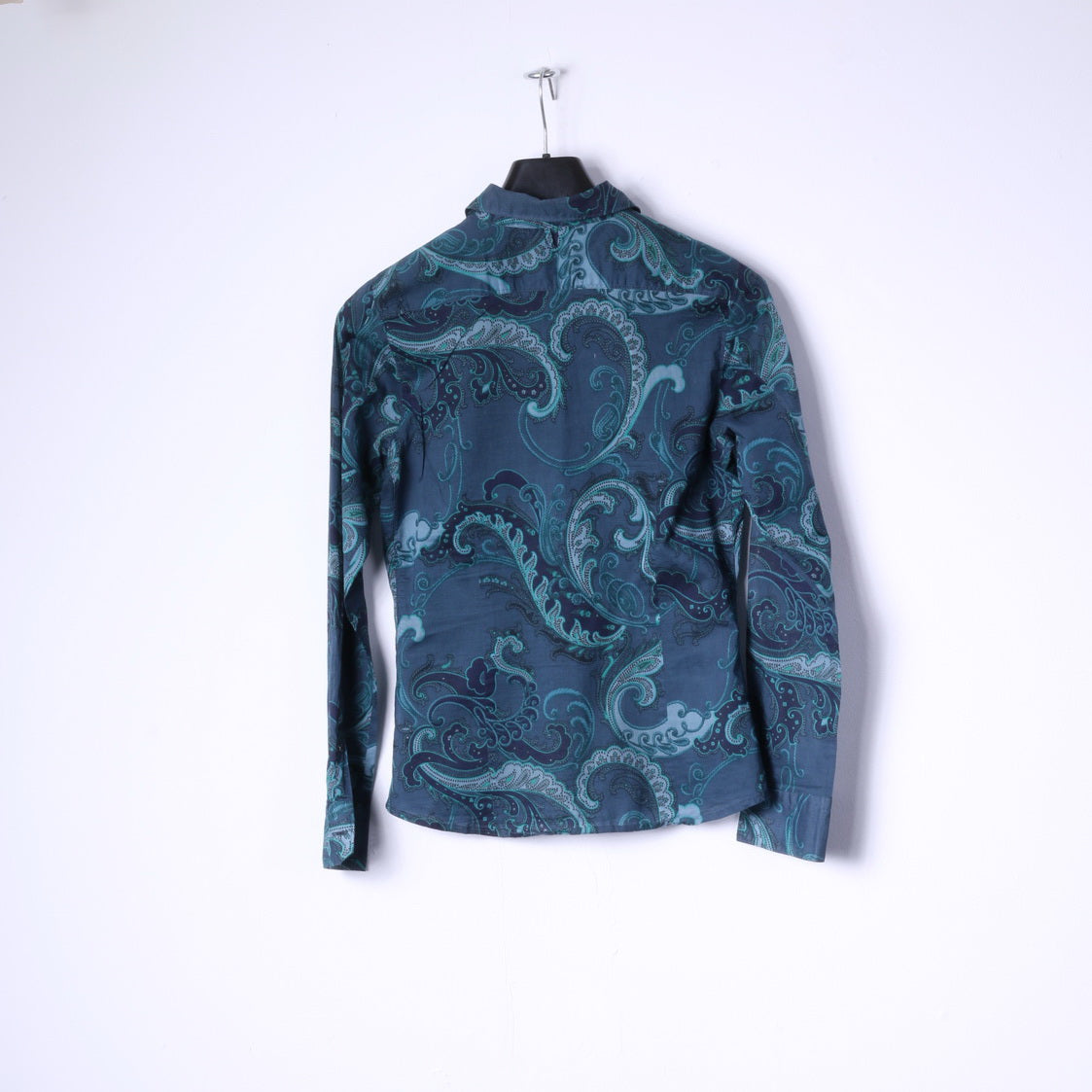 Coast Weber & Ahaus Women 44 S Casual Shirt Navy Cotton Thin Material Paisley