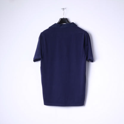 Racing Green Mens M Polo Shirt Navy Cotton Casual Wear London Style Top