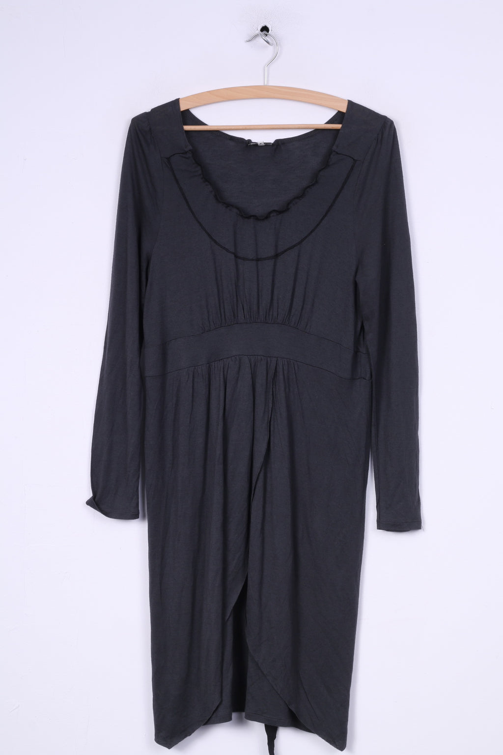 Noa Noa Femmes M Mini Robe Gris Col Rond Manches Longues Été 