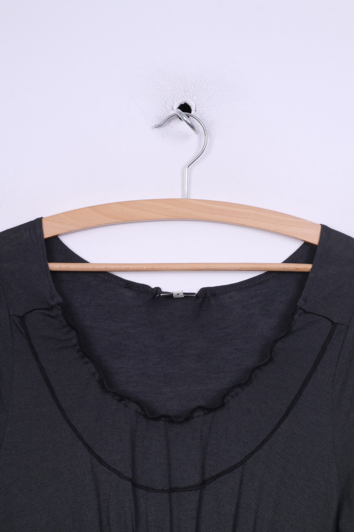 Noa Noa Femmes M Mini Robe Gris Col Rond Manches Longues Été 