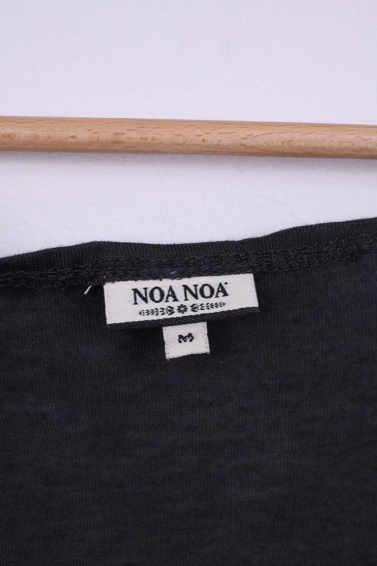 Noa Noa Womens M Mini Dress Grey Crew Neck Long Sleeve Summer